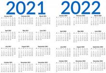 Calendrier 2020-2021