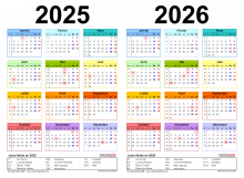 Calendrier 2024-2025